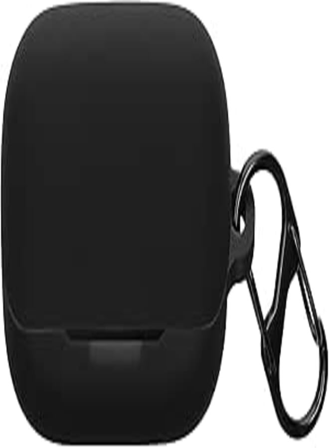 kwmobile Silicone Cover Compatible with Anker Soundcore K20i - Case Cover Stick-On Skin with Clip - Black